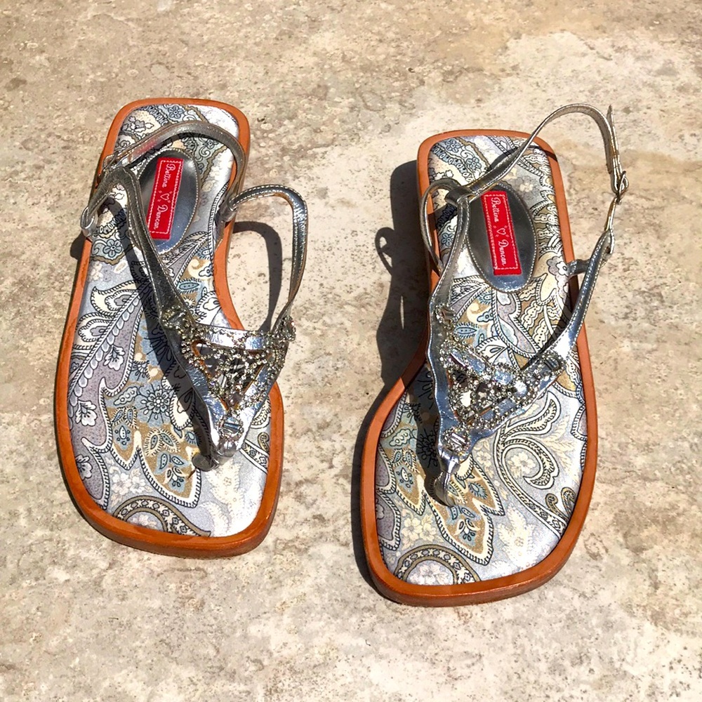 Bettina Duncan Sandals Silver size 6